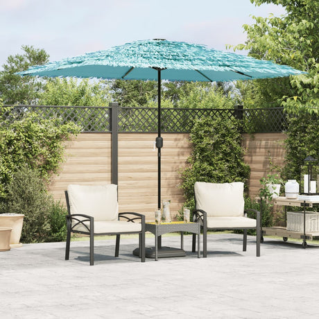 Parasol met stalen paal 300x200x250 cm blauw - AllerleiShop