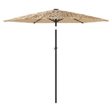 Parasol met stalen paal 223x223x213 cm bruin - AllerleiShop