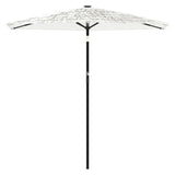 Parasol met stalen paal 223x223x213 cm wit - AllerleiShop