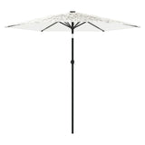 Parasol met stalen paal 223x223x213 cm wit - AllerleiShop