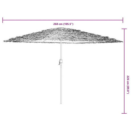 Parasol met stalen paal 268x268x226 cm bruin - AllerleiShop