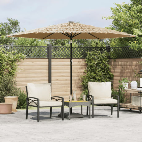 Parasol met stalen paal 288x288x225 cm bruin - AllerleiShop