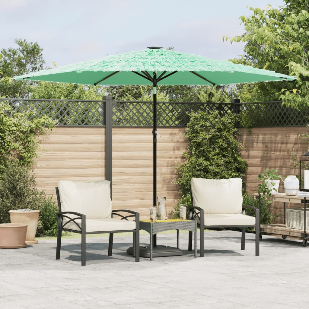 Parasol met stalen paal 288x288x225 cm groen - AllerleiShop