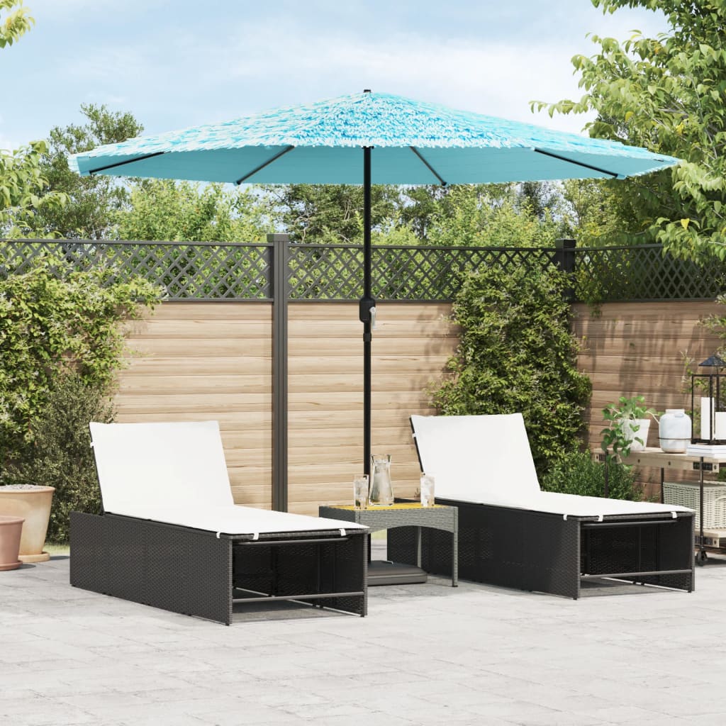 Parasol met stalen paal 324x324x247 cm blauw - AllerleiShop