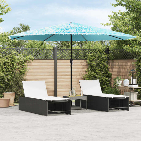 Parasol met stalen paal 388x388x248 cm blauw - AllerleiShop