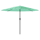 Parasol met stalen paal 388x388x248 cm groen - AllerleiShop