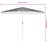 Parasol met stalen paal 388x388x248 cm groen - AllerleiShop