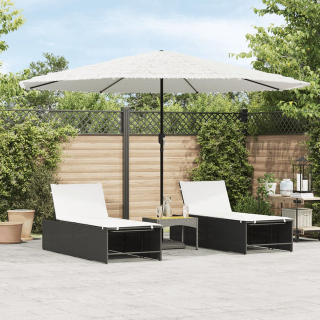 Parasol met stalen paal 388x388x248 cm wit - AllerleiShop