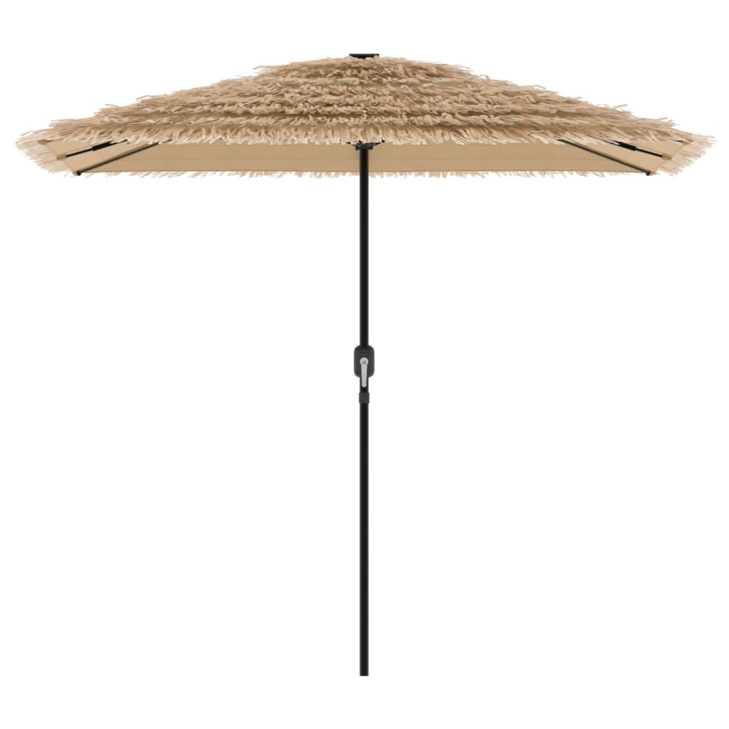 Parasol met LED's en stalen paal 248x248x248 cm bruin - AllerleiShop