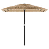 Parasol met LED's en stalen paal 248x248x248 cm bruin - AllerleiShop