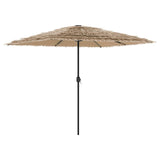 Parasol met LED's en stalen paal 248x248x248 cm bruin - AllerleiShop