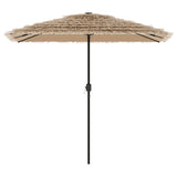 Parasol met LED's en stalen paal 248x248x248 cm bruin - AllerleiShop