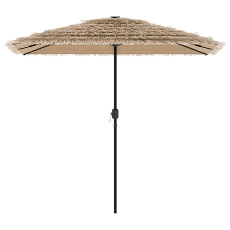 Parasol met LED's en stalen paal 248x248x248 cm bruin - AllerleiShop