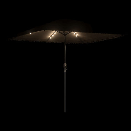 Parasol met LED's en stalen paal 248x248x248 cm bruin - AllerleiShop