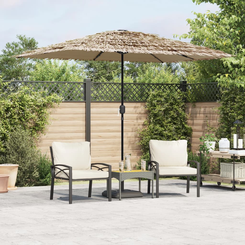 Parasol met LED's en stalen paal 300x200x250 cm bruin - AllerleiShop