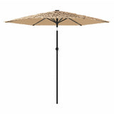 Parasol met LED's en stalen paal 268x268x226 cm bruin - AllerleiShop