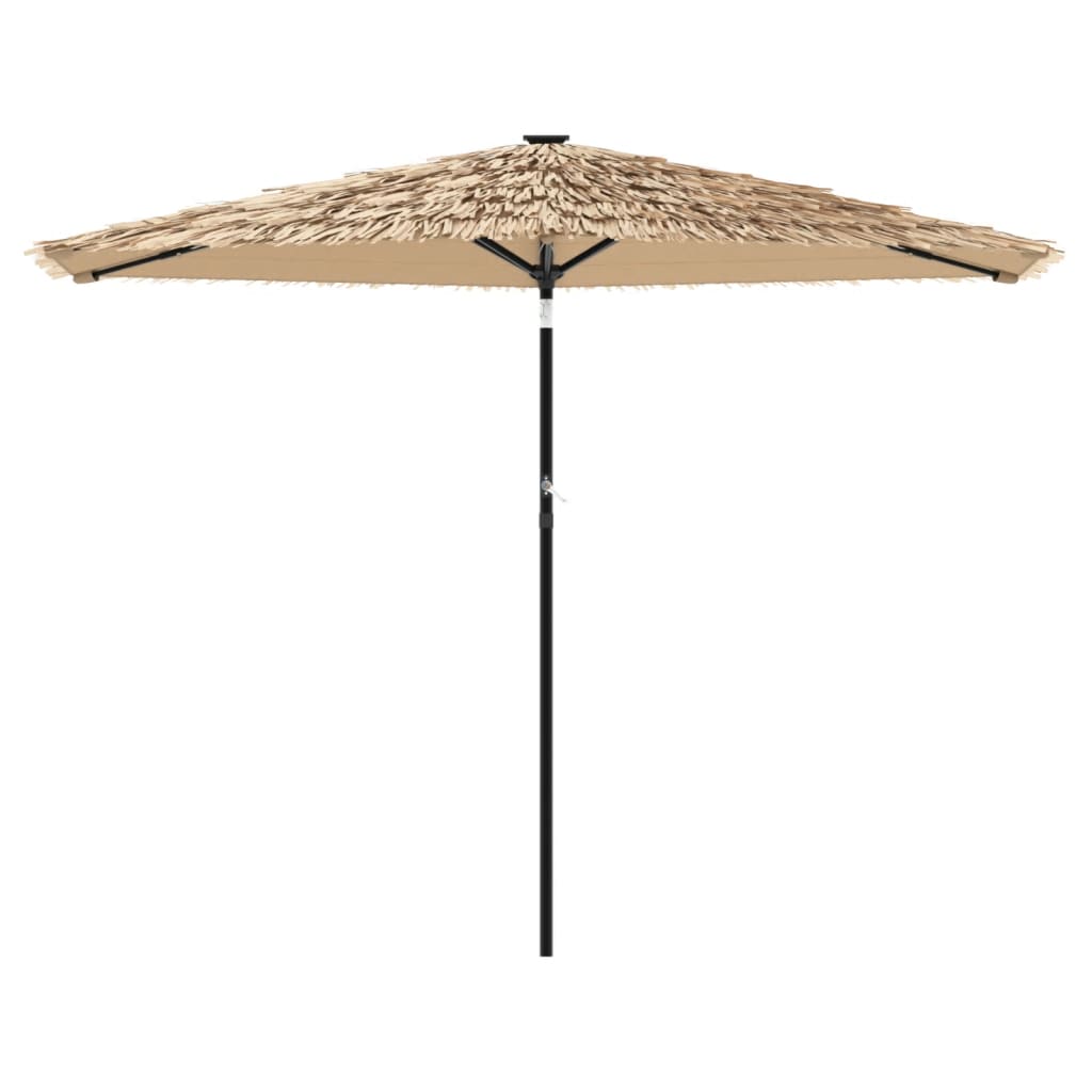 Parasol met LED's en stalen paal 288x288x225 cm bruin - AllerleiShop