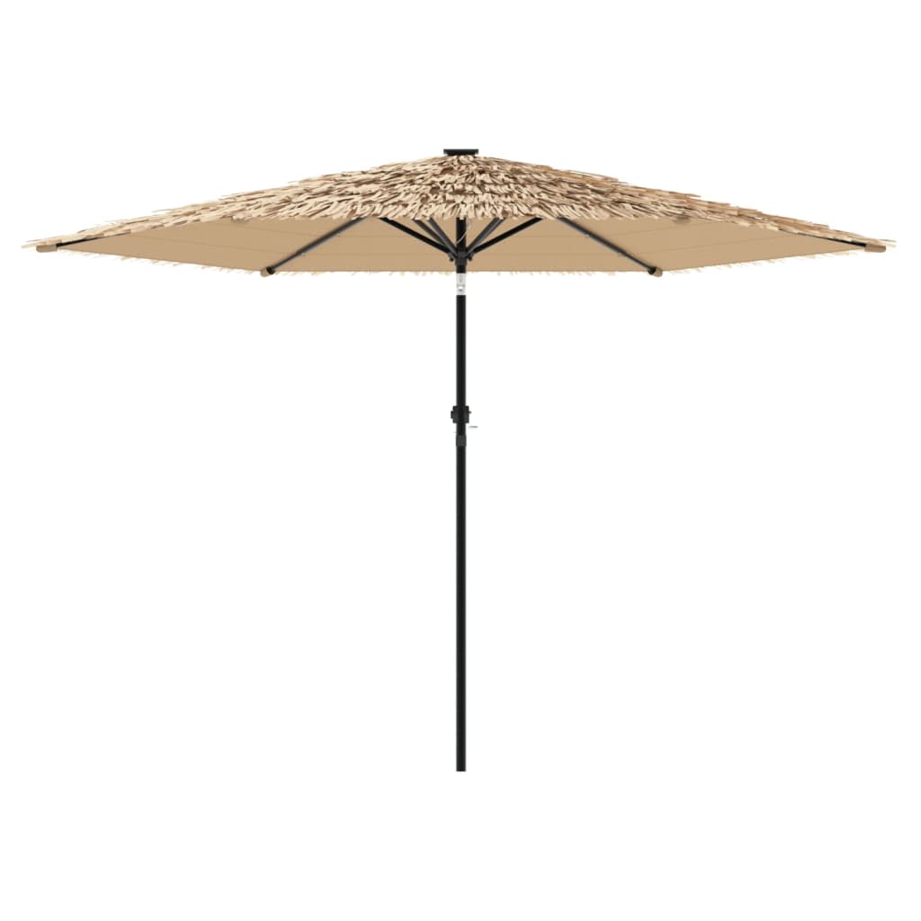 Parasol met LED's en stalen paal 288x288x225 cm bruin - AllerleiShop