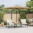 Parasol met LED's en stalen paal 288x288x225 cm bruin - AllerleiShop