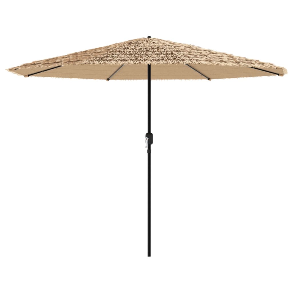 Parasol met LED's en stalen paal 324x324x247 cm bruin - AllerleiShop