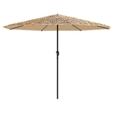 Parasol met LED's en stalen paal 324x324x247 cm bruin - AllerleiShop