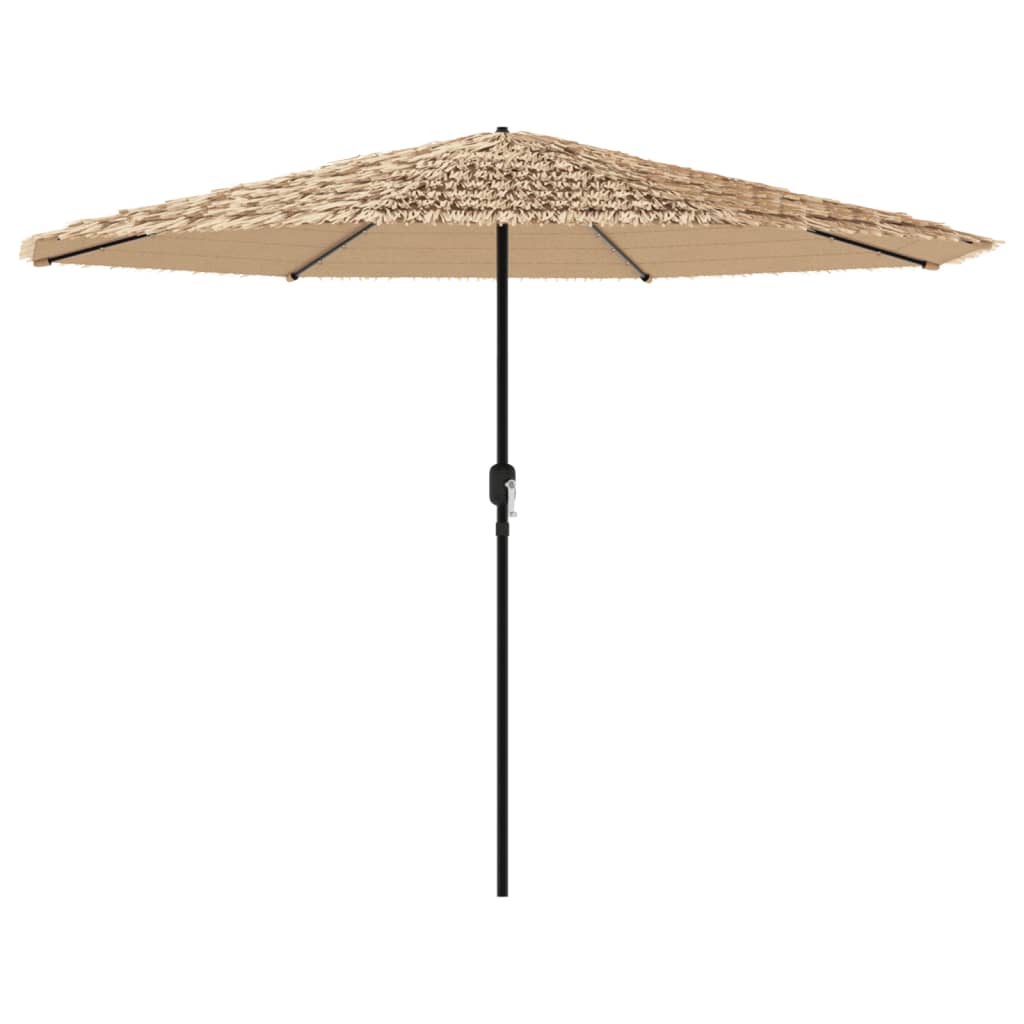 Parasol met LED's en stalen paal 388x388x248 cm bruin - AllerleiShop