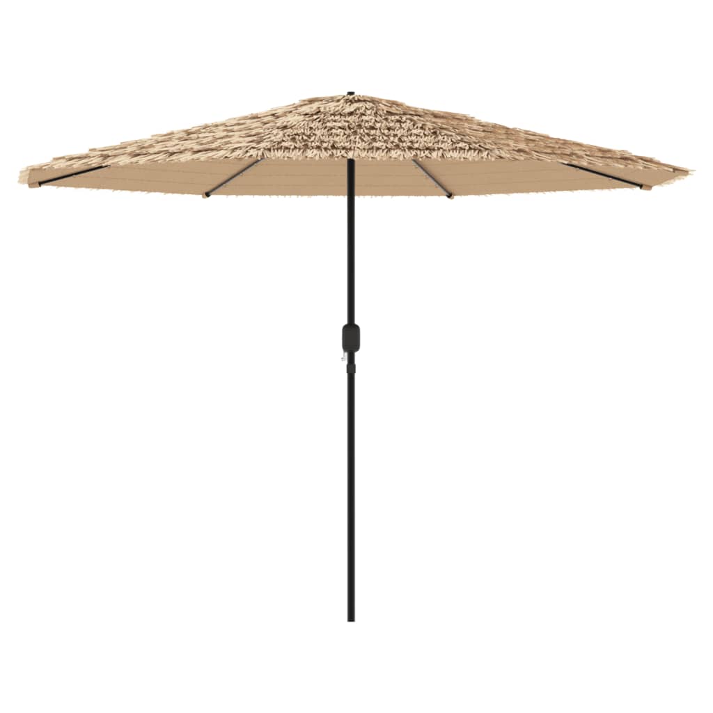 Parasol met LED's en stalen paal 388x388x248 cm bruin - AllerleiShop