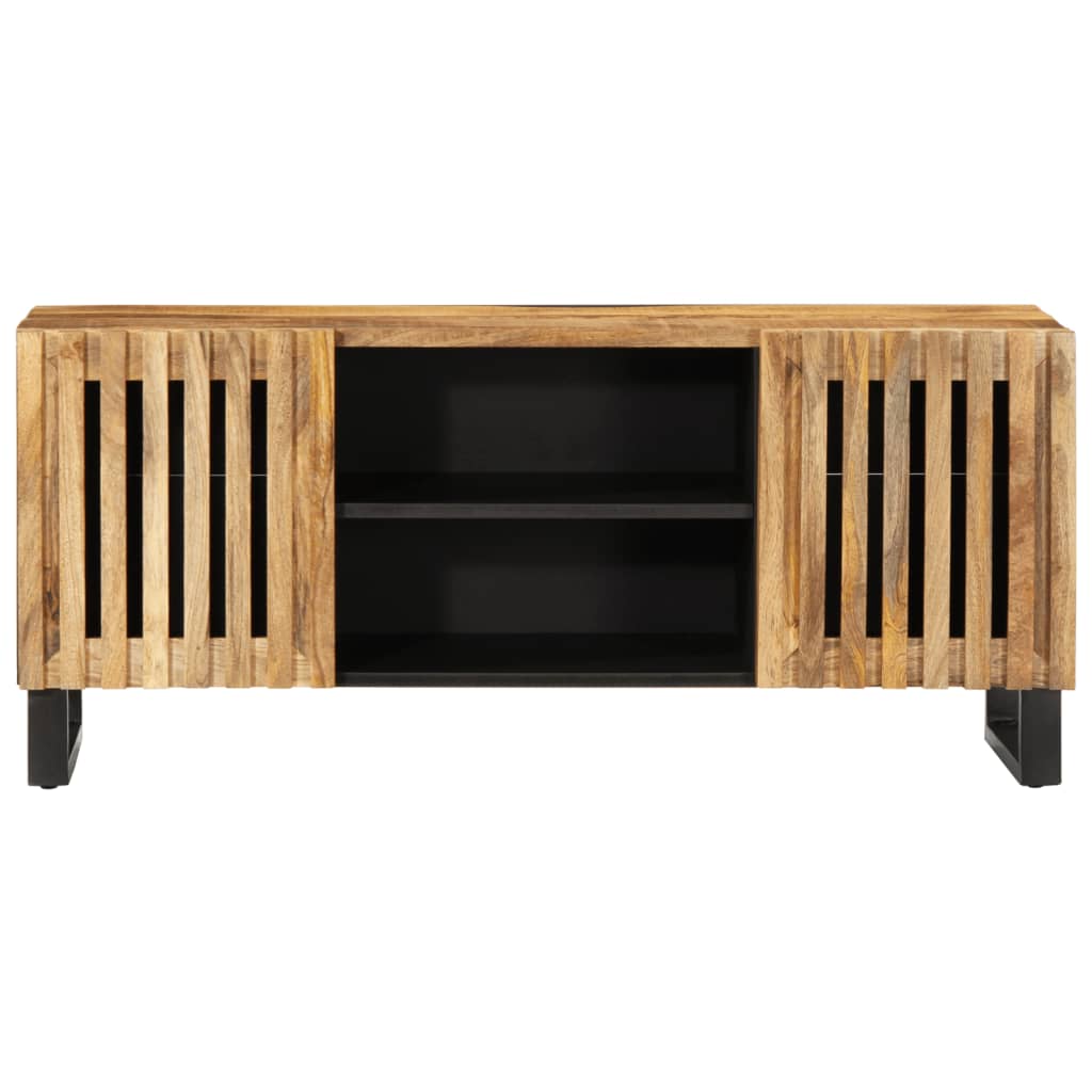 Tv-meubel 105x34x46 cm massief ruw mangohout - AllerleiShop