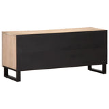 Tv-meubel 105x34x46 cm massief mangohout wit - AllerleiShop