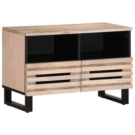 Tv-meubel 70x34x46 cm massief mangohout wit - AllerleiShop