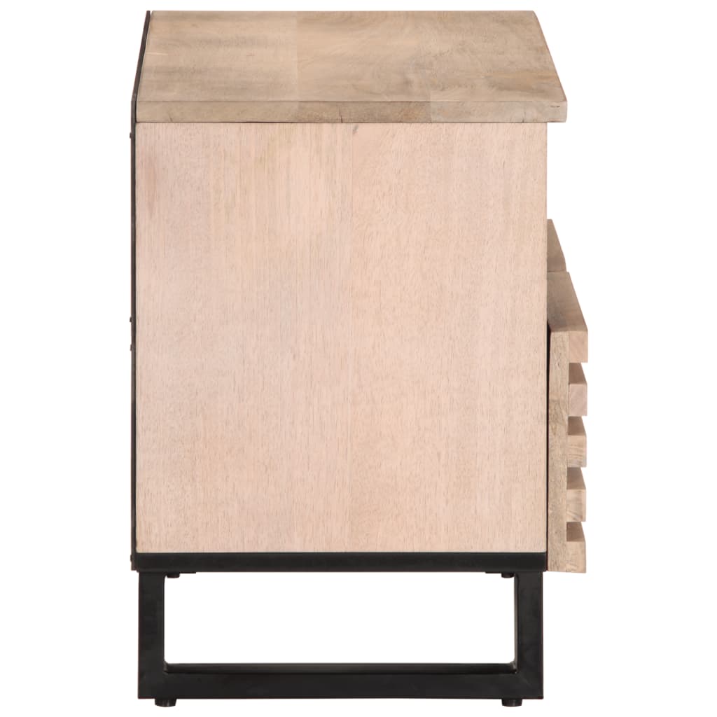 Tv-meubel 70x34x46 cm massief mangohout wit - AllerleiShop