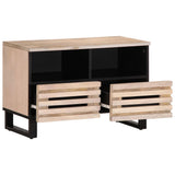 Tv-meubel 70x34x46 cm massief mangohout wit - AllerleiShop