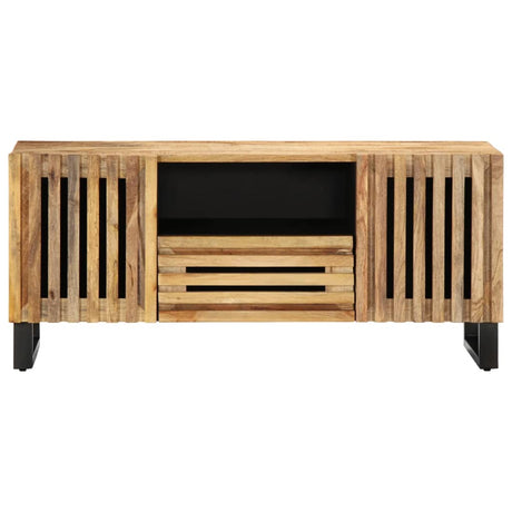 Tv-meubel 100x34x46 cm massief ruw mangohout - AllerleiShop