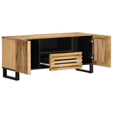 Tv-meubel 100x34x46 cm massief ruw mangohout - AllerleiShop