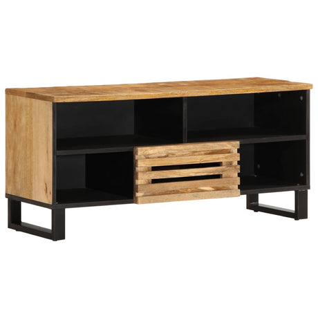 Tv-meubel 100x34x46 cm massief ruw mangohout - AllerleiShop