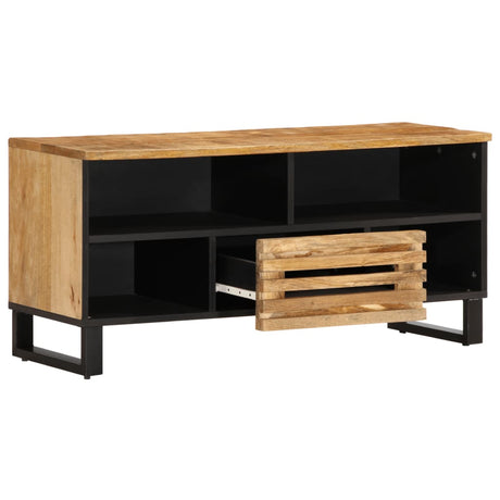 Tv-meubel 100x34x46 cm massief ruw mangohout - AllerleiShop