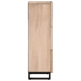 Hoge kast 40x34x110 cm massief mangohout - AllerleiShop