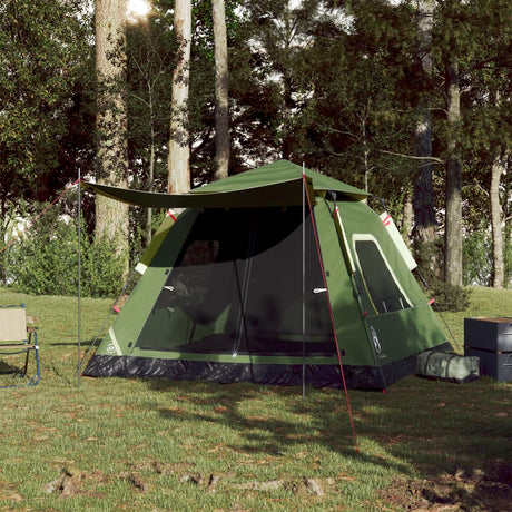 Koepeltent 5-persoons snelontgrendeling groen - AllerleiShop