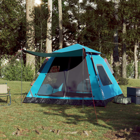 Koepeltent 5-persoons snelontgrendeling blauw - AllerleiShop