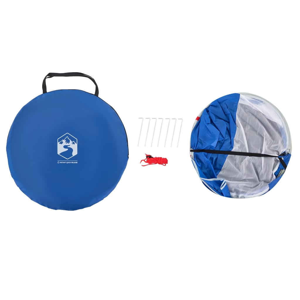 Strandtent 2-persoons pop-up waterdicht azuurblauw - AllerleiShop