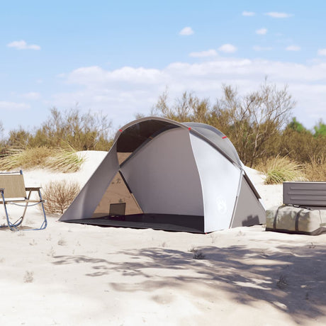 Strandtent 2-persoons pop-up waterdicht grijs - AllerleiShop