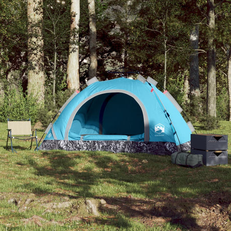 Tent 3-persoons snelontgrendeling blauw - AllerleiShop