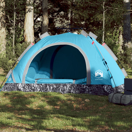 Tent 3-persoons snelontgrendeling blauw - AllerleiShop