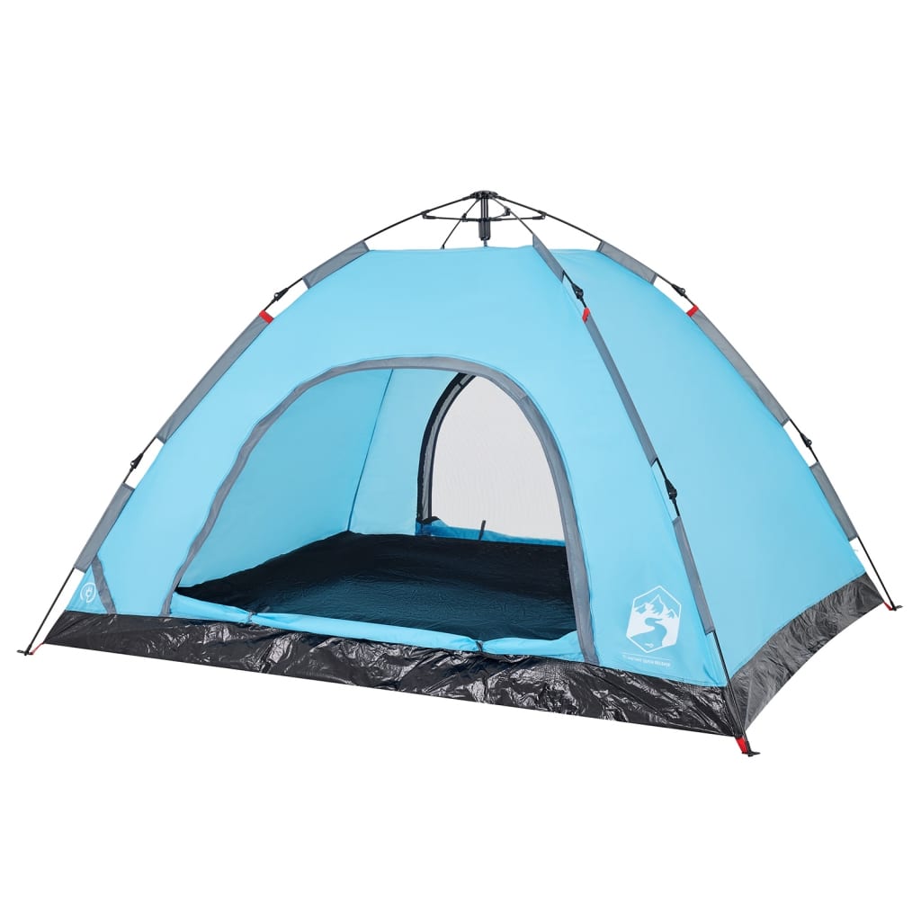 Tent 4-persoons snelontgrendeling blauw - AllerleiShop