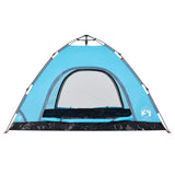 Tent 4-persoons snelontgrendeling blauw - AllerleiShop