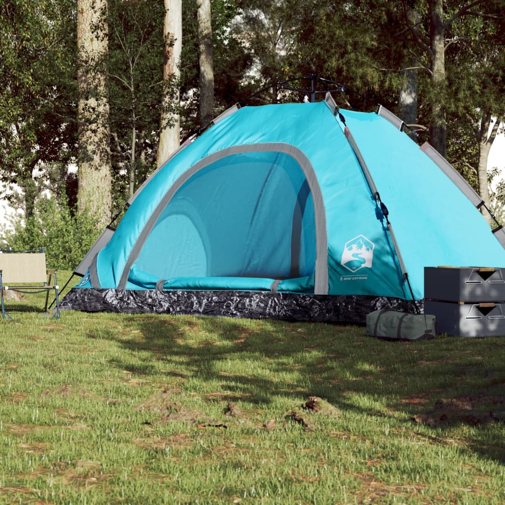 Tent 5-persoons snelontgrendeling blauw - AllerleiShop