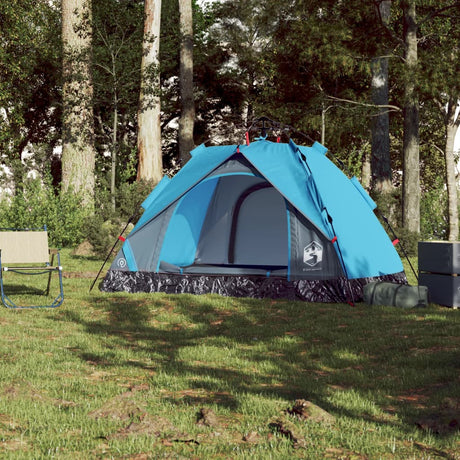 Koepeltent 2-persoons snelontgrendeling blauw - AllerleiShop