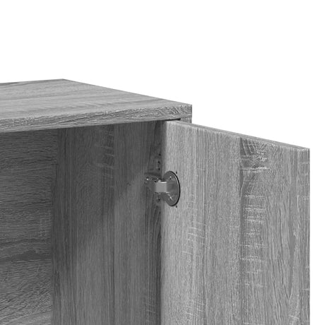 Dressoir 60x31x70 cm bewerkt hout grijs sonoma