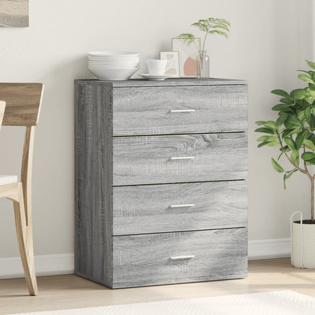 Dressoir 60x39x80 cm bewerkt hout grijs sonoma - AllerleiShop