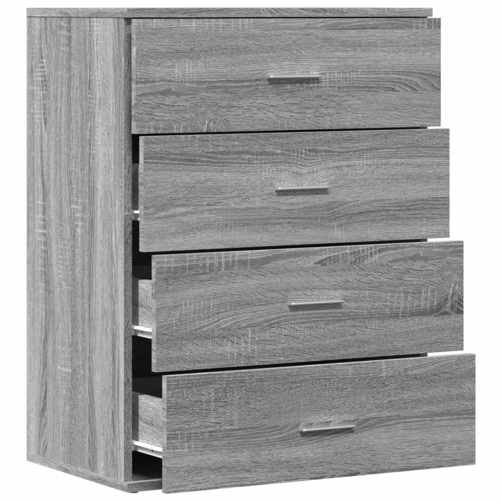 Dressoir 60x39x80 cm bewerkt hout grijs sonoma - AllerleiShop